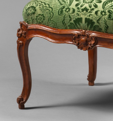 Paire de Fauteuils à la Reine et à châssis d’Epoque Louis XV - Louis XV