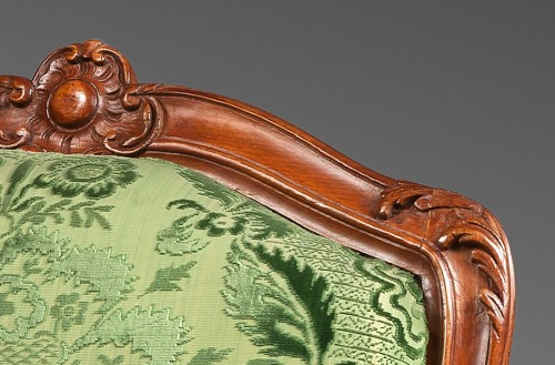 Antiquités - Paire de Fauteuils à la Reine et à châssis d’Epoque Louis XV