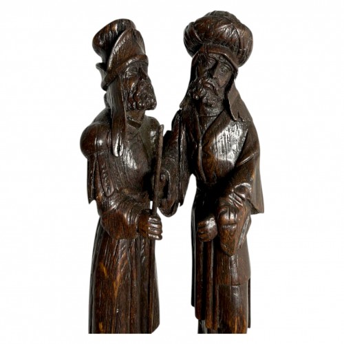 Gothic sculpture of Damian and Cosmas – ca. 1500 - 