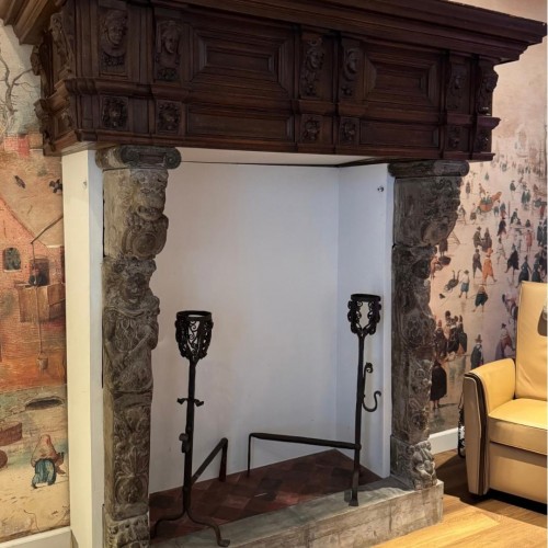 17th century - 17th-century antique fireplace Amsterdam Renaissance