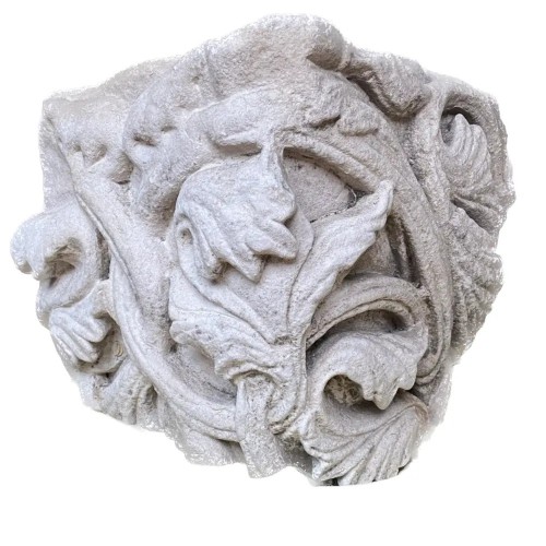 Romanesque capital Paris probably Saint-Martin-des-Champs