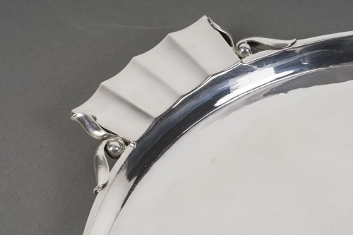 Art Déco - Georg Jensen – Hammered Tray In Sterling Silver Circa 1925/1932