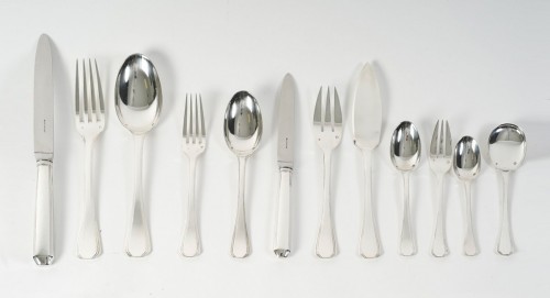 Jean E. Puiforcat - Silver Cutlery “beaulieu” 298 Art Deco Pieces