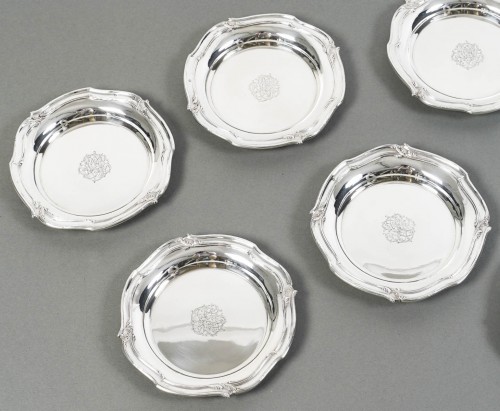  - Orfevre Henin - Suite Of Eight 20th Century Sterling Silver Bottle Coasters