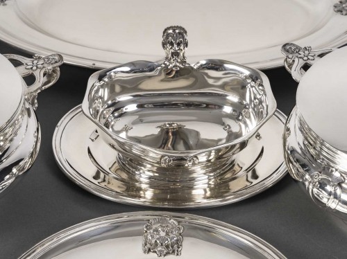 J.PIAULT &amp; R. LINZELER - Silver Plateware 10 pieces of shape End of th - silverware & tableware Style Napoléon III