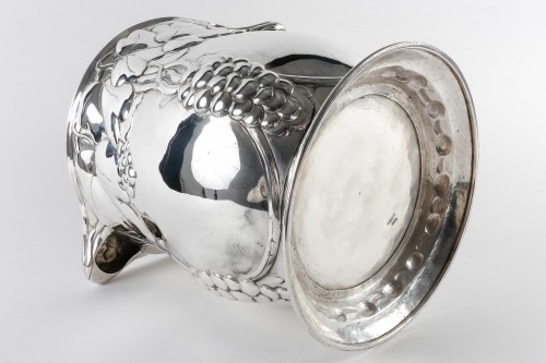 20th century - Jean Serriere - Pair of Solid Silver Coolers Around 1900/1920