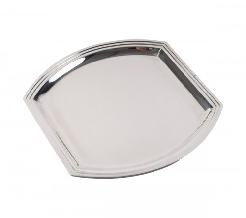 Ravinet d&#039;Enfert - Square dish in solid silver, Art Deco period