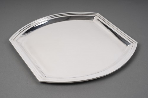 Antiquités - Ravinet d&#039;Enfert - Square dish in solid silver, Art Deco period