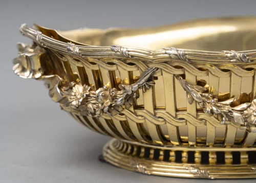 silverware & tableware  - Boin Taburet - Louis XVI style in silver gilt planter circa 1860