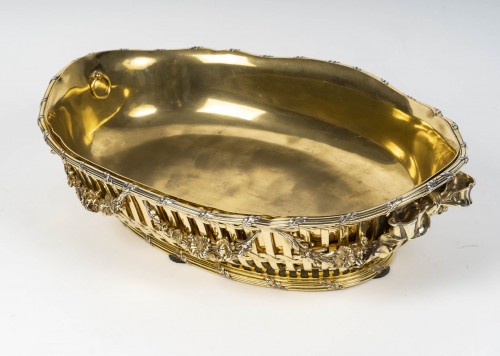 19th century - Boin Taburet - Louis XVI style in silver gilt planter circa 1860