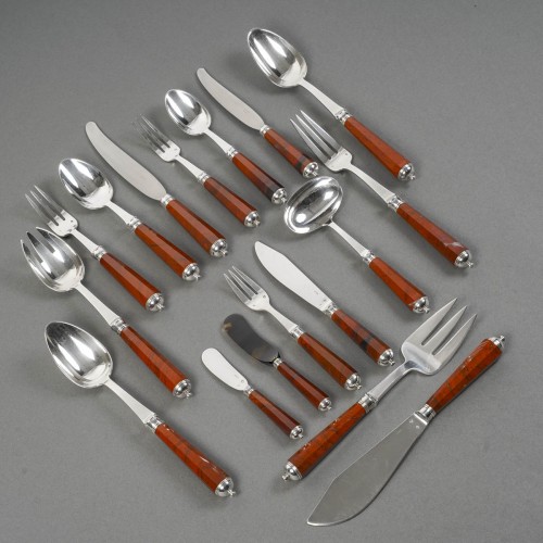 PETER &amp; RAVINET D’ENFERT - cutlery set in solid silver