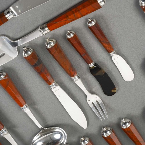 PETER &amp; RAVINET D’ENFERT - cutlery set in solid silver - silverware & tableware Style 50