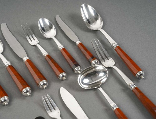 silverware & tableware  - PETER &amp; RAVINET D’ENFERT - cutlery set in solid silver