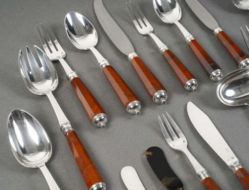 PETER &amp; RAVINET D’ENFERT - cutlery set in solid silver - 