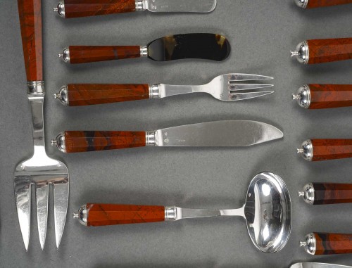 Antiquités - PETER &amp; RAVINET D’ENFERT - cutlery set in solid silver