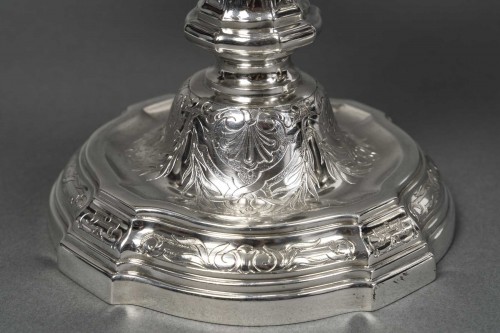 TETARD à PARIS – Paire de Candélabres en argent massif vers 1925 - Art Déco