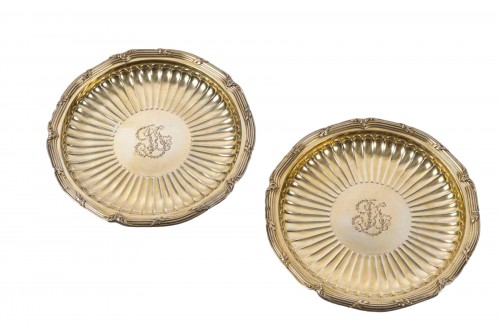 Boin Taburet Paris – Set of six 19th century vermeil bottle coasters