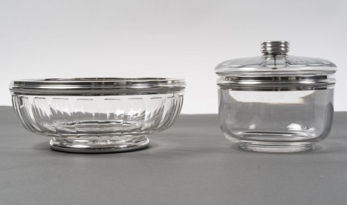 Baccarat – Bol à caviar en cristal taillé vers 1930 - Argenterie et Arts de la table Style Art Déco