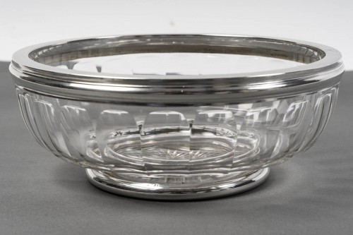 Argenterie et Arts de la table  - Baccarat – Bol à caviar en cristal taillé vers 1930