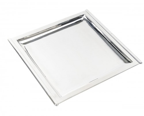 Cardeilhac – Solid silver square dish, Art Deco period