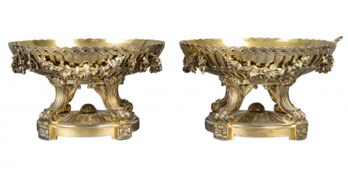 Bointaburet - Pair of vermeil cups 19th century