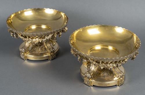 19th century - Bointaburet - Pair of vermeil cups 19th century