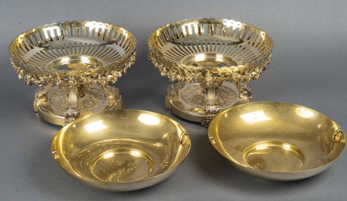 Bointaburet - Pair of vermeil cups 19th century - Napoléon III