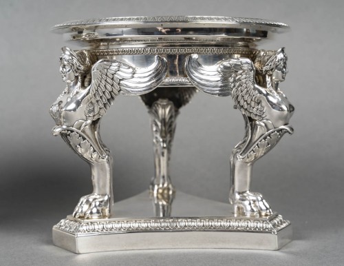 Argenterie et Arts de la table  - Gustave ODIOT – Paire de coupes argent et cristal Baccarat XIXé