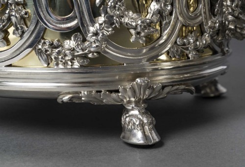 Froment Meurice - Important centre de table en argent massif en trois parties XIXe - Emmanuel Redon Silver Fine Art