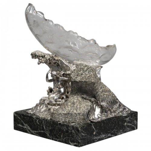 Silver centerpiece “The Wave” by Auger successor of Froment Meurice XXe