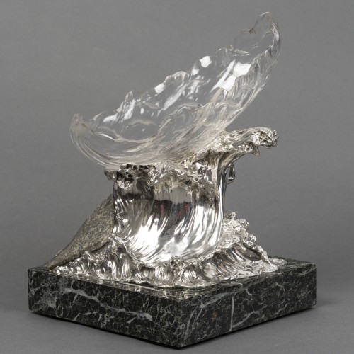 20th century - Silver centerpiece “The Wave” by Auger successor of Froment Meurice XXe