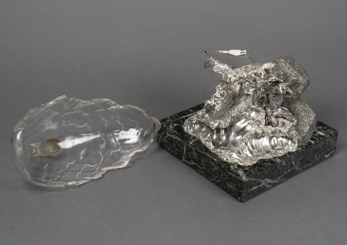 Art nouveau - Silver centerpiece “The Wave” by Auger successor of Froment Meurice XXe