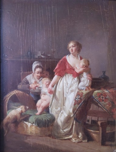 Jean-Baptiste Mallet (1759-1835) - Happy Childhood - Paintings & Drawings Style 