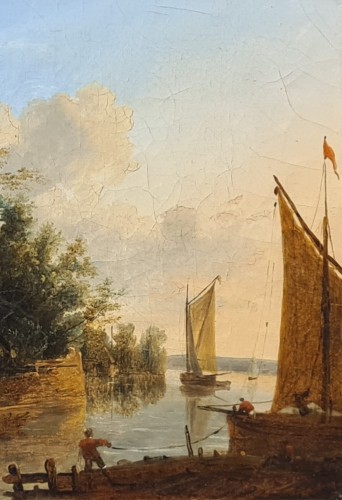 Tableaux et dessins Tableaux XIXe siècle - Paysage fluvial, Victor de Grailly (1804-1889)