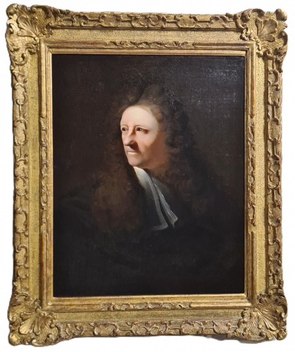 XVIIe siècle - Portrait d’un Magistrat, Ecole française du XVIIe siècle attribué à Robert le Vrac de Tournières ( 1667 - 1752 )