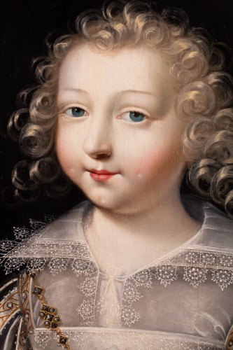 Portrait d’un jeune prince. Par Jean Ducayer XVIIe siècle - Tableaux et dessins Style Louis XIII