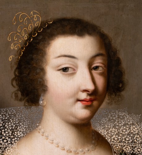 XVIIe siècle - Paire de portraits de jeunes dames de qualité, Claude Deruet (1588-1660)