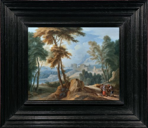 Paysage vallonné avec promeneurs, Lucas van Uden & Thomas van Apshoven (XVIIe siècle)