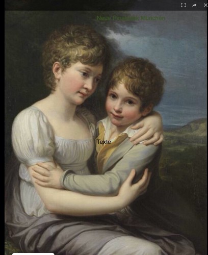 Paintings & Drawings  - Andrea Appiani’s Children « Carlotta and Raffaello » period replica 