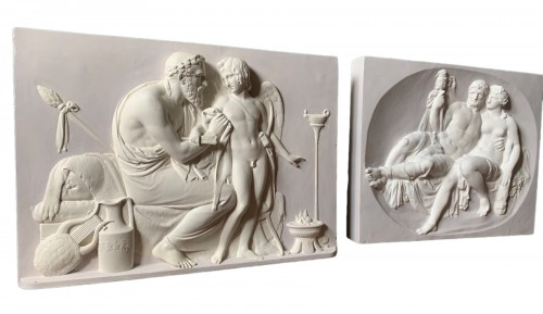 Plater Bas-reliefs, Anacreon and Cupid&quot; and &quot;Hercules and Omphale&quot;,