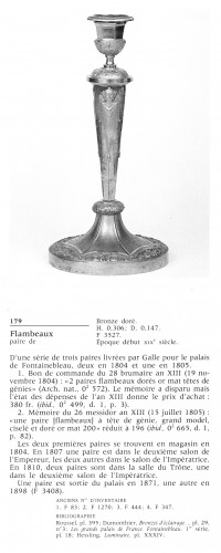 XIXe siècle - Flambeaux Aux Génies Par Claude Galle