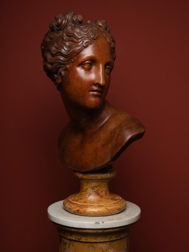 Sculpture Sculpture en Bois - Buste en bois de la Venus italica d’après Antonio Canova