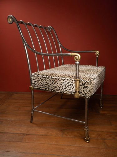 Antiquités - 19th Century Steel Armchair