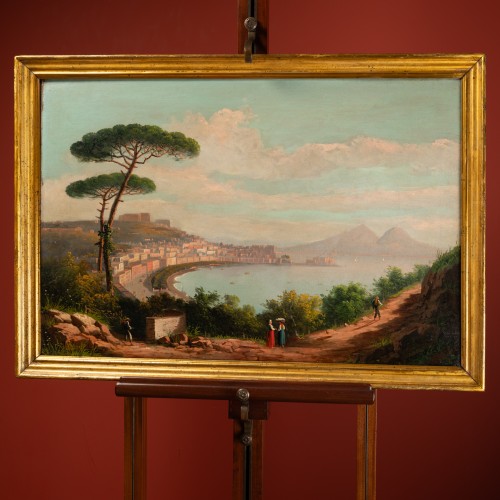 Tableaux et dessins Tableaux XIXe siècle - Quatre vues de Naples, début XIXe siècle