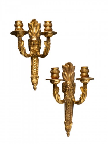 A Pair Of Louis XV Wall Lights With ‘faun’ Masks