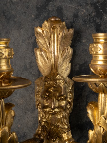 A Pair Of Louis XV Wall Lights With ‘faun’ Masks - 