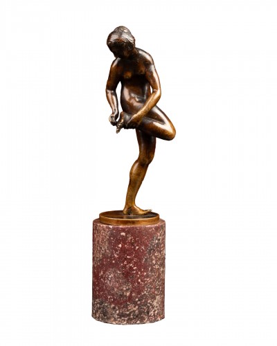 Bronze Statuette of a Bathing Girl by Giambologna