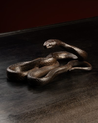 Serpent en fonte de fer, milieu XIXe siècle - Objet de décoration Style Napoléon III