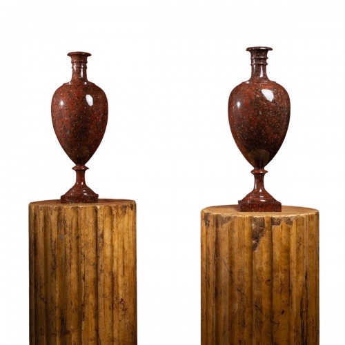 Two Red Porphyry Vases from Sweden 