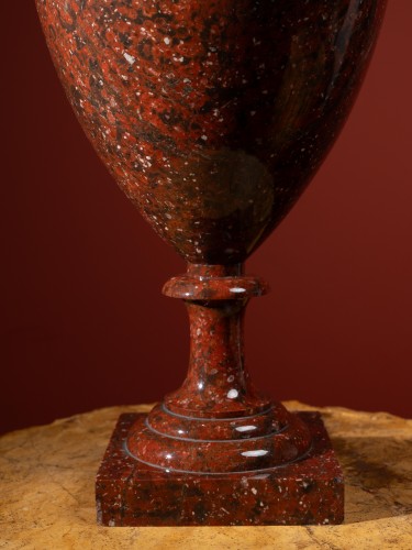 Decorative Objects  - Two Red Porphyry Vases from Sweden 